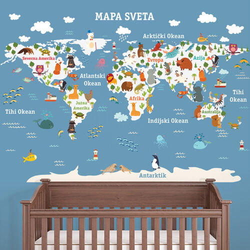 Foto tapete Mapa sveta 4